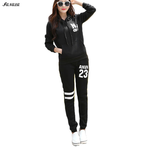 Fanala Women Sweatshirt and Pants Set 2 Piece Winter Sweatshirts Hoodies Set Tracksuit Women Print Women Hoodies Suit Sportwear