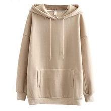 Tangada Women couple sweatshirt fleece 100% cotton amygreen oversized hood hoodies sweatshirts plus size SD60