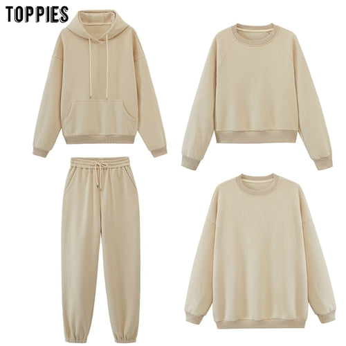 toppies Womens Tracksuits Hooded Sweatshirts 2020 Autumn Winter Fleece Oversize Hoodies Solid Pullovers Jackets Unisex Couple